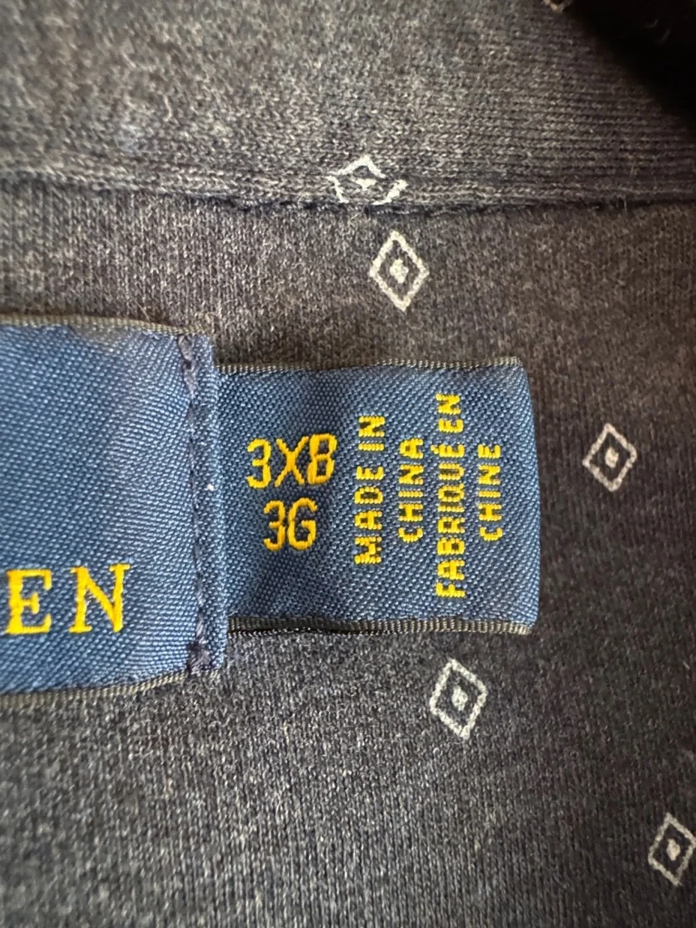 GUC Polo by Ralph Lauren Navy Micro Diamond Dot Polo Shirt 3XB 3G 3X